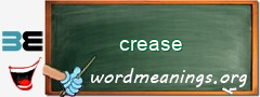 WordMeaning blackboard for crease